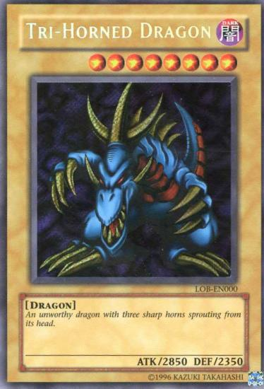 Tri-Horned Dragon [LOB-EN000] Secret Rare | Anubis Games and Hobby