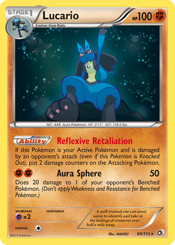 Lucario (80/113) [Black & White: Legendary Treasures] | Anubis Games and Hobby