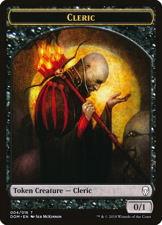 Cleric Token [Dominaria Tokens] | Anubis Games and Hobby