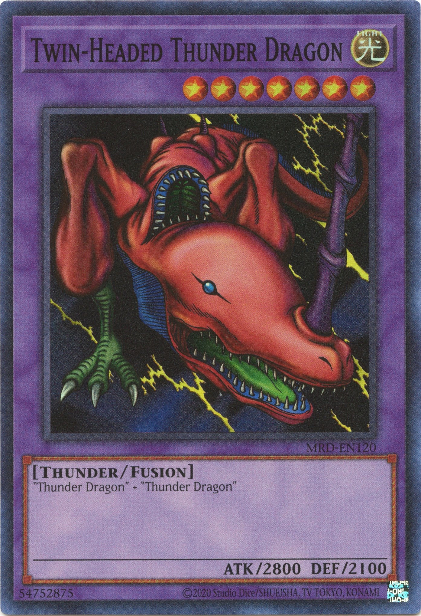 Twin-Headed Thunder Dragon (25th Anniversary) [MRD-EN120] Super Rare | Anubis Games and Hobby