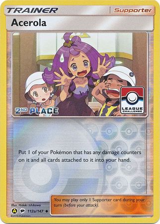 Acerola (112a/147) (League Promo 2nd Place) [Sun & Moon: Burning Shadows] | Anubis Games and Hobby