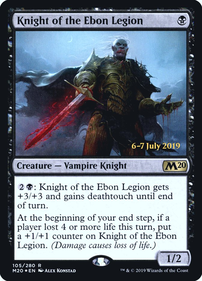 Knight of the Ebon Legion [Core Set 2020 Prerelease Promos] | Anubis Games and Hobby