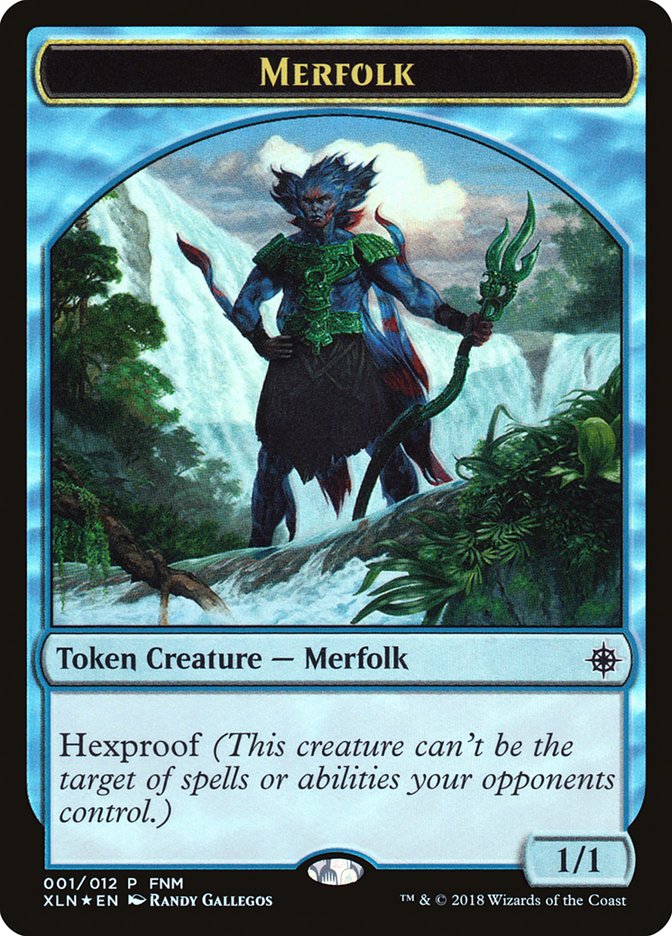 Merfolk // Treasure Double-Sided Token [Friday Night Magic 2018] | Anubis Games and Hobby