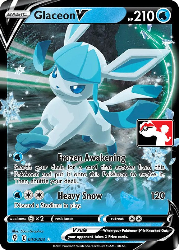 Glaceon V (040/203) [Prize Pack Series One] | Anubis Games and Hobby