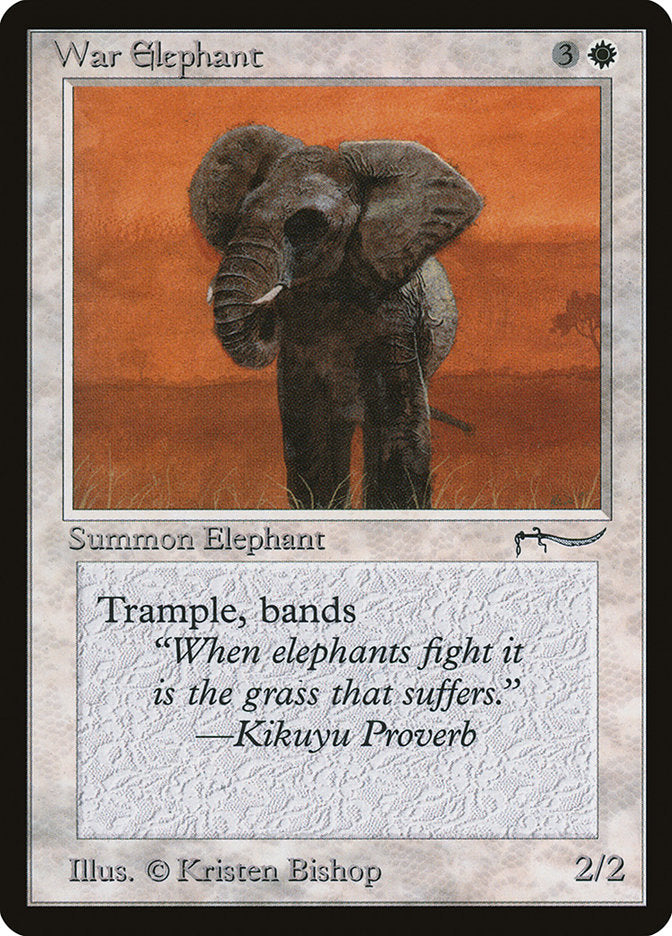 War Elephant (Dark Mana Cost) [Arabian Nights] | Anubis Games and Hobby