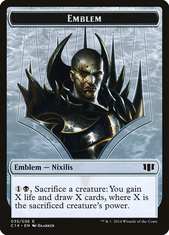 Ob Nixilis of the Black Oath Emblem // Zombie (016/036) Double-Sided Token [Commander 2014 Tokens] | Anubis Games and Hobby