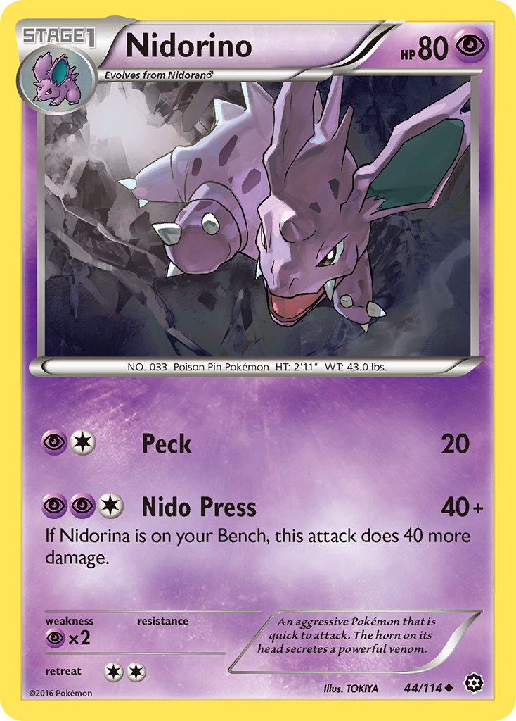 Nidorino (44/114) [XY: Steam Siege] | Anubis Games and Hobby