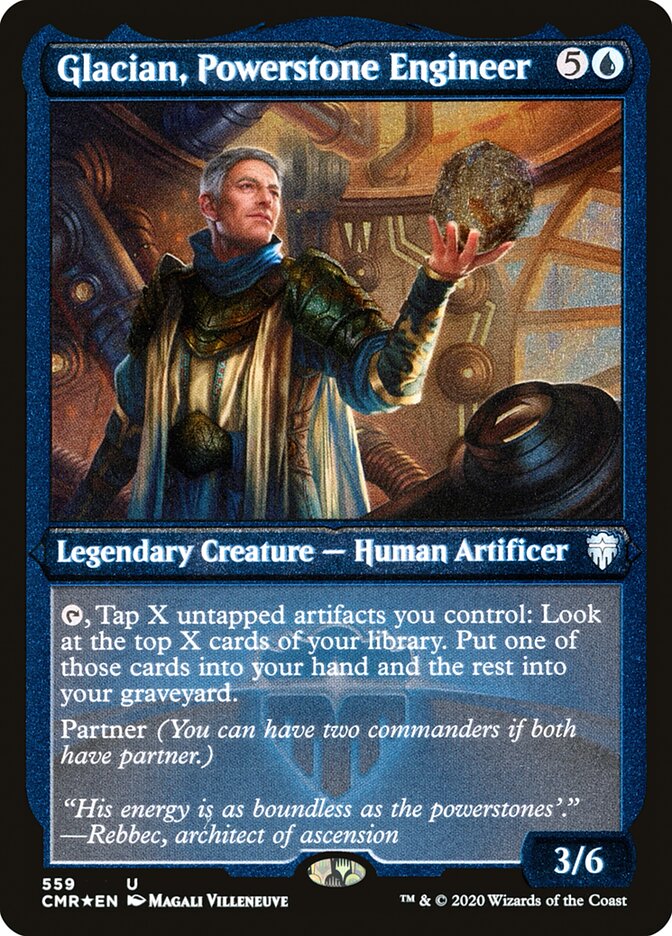 Glacian, Powerstone Engineer (Etched) [Commander Legends] | Anubis Games and Hobby