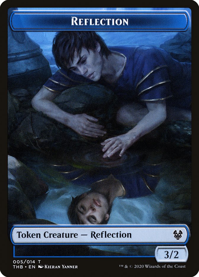 Human Soldier // Reflection Double-Sided Token [Theros Beyond Death Tokens] | Anubis Games and Hobby