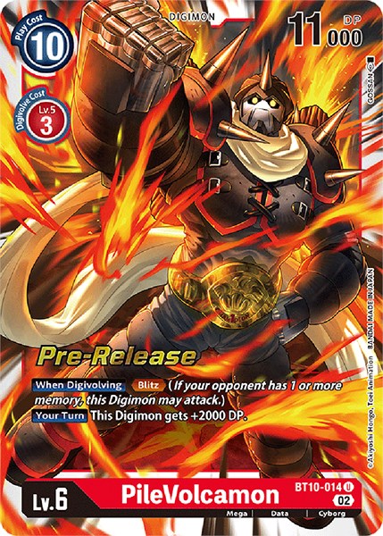 PileVolcamon [BT10-014] [Xros Encounter Pre-Release Cards] | Anubis Games and Hobby