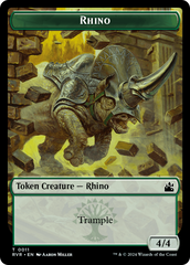 Bird // Rhino Double-Sided Token [Ravnica Remastered Tokens] | Anubis Games and Hobby
