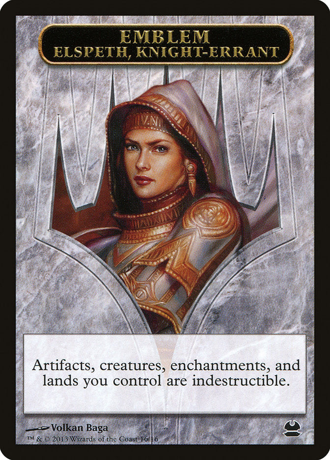 Elspeth, Knight-Errant Emblem [Modern Masters Tokens] | Anubis Games and Hobby