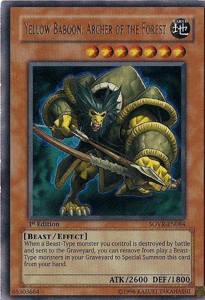 Yellow Baboon, Archer of the Forest [SOVR-EN084] Ultra Rare | Anubis Games and Hobby