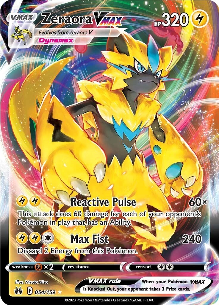 Zeraora VMAX (054/159) [Sword & Shield: Crown Zenith] | Anubis Games and Hobby