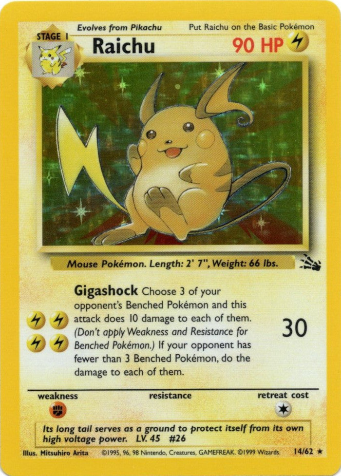 Raichu (14/62) [Fossil Unlimited] | Anubis Games and Hobby