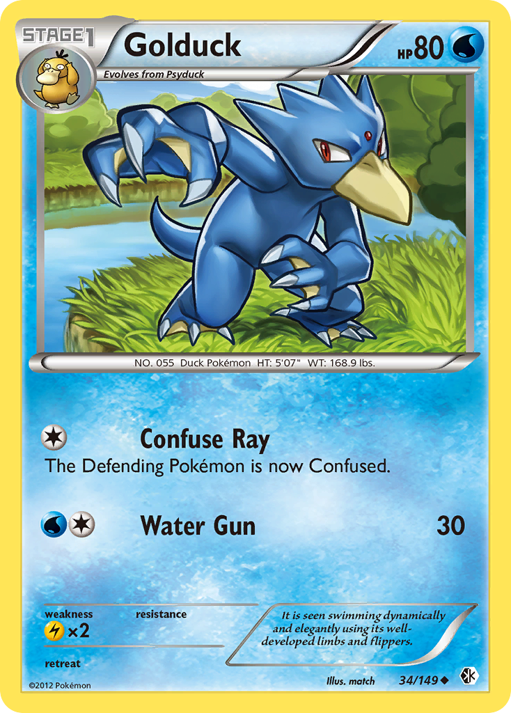 Golduck (34/149) [Black & White: Boundaries Crossed] | Anubis Games and Hobby