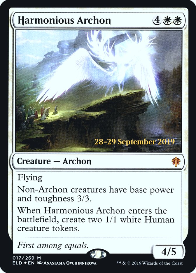 Harmonious Archon [Throne of Eldraine Prerelease Promos] | Anubis Games and Hobby