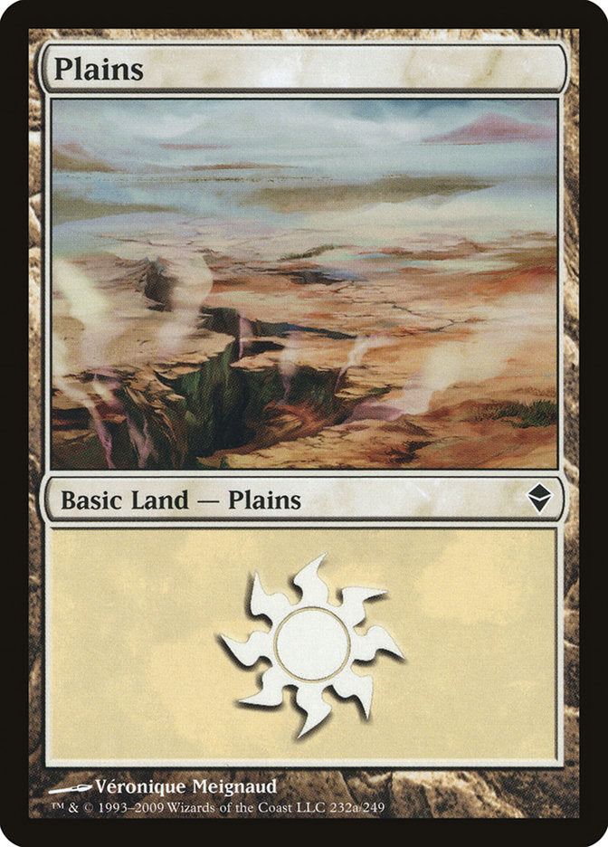 Plains (232a) [Zendikar] | Anubis Games and Hobby