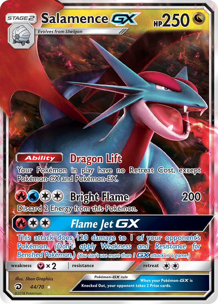 Salamence GX (44/70) [Sun & Moon: Dragon Majesty] | Anubis Games and Hobby
