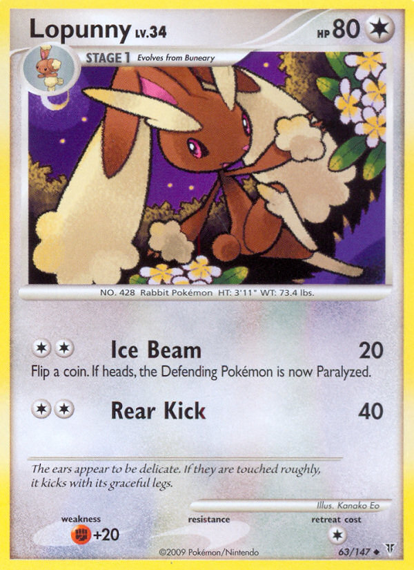 Lopunny (63/147) [Platinum: Supreme Victors] | Anubis Games and Hobby