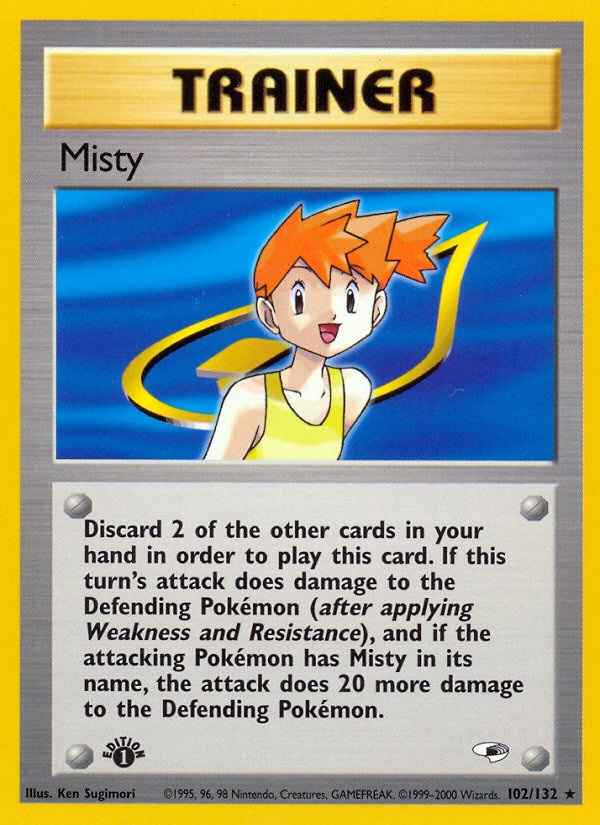 Misty (102/132) [Gym Heroes 1st Edition] | Anubis Games and Hobby