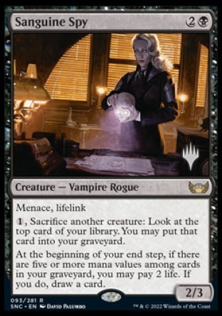 Sanguine Spy (Promo Pack) [Streets of New Capenna Promos] | Anubis Games and Hobby