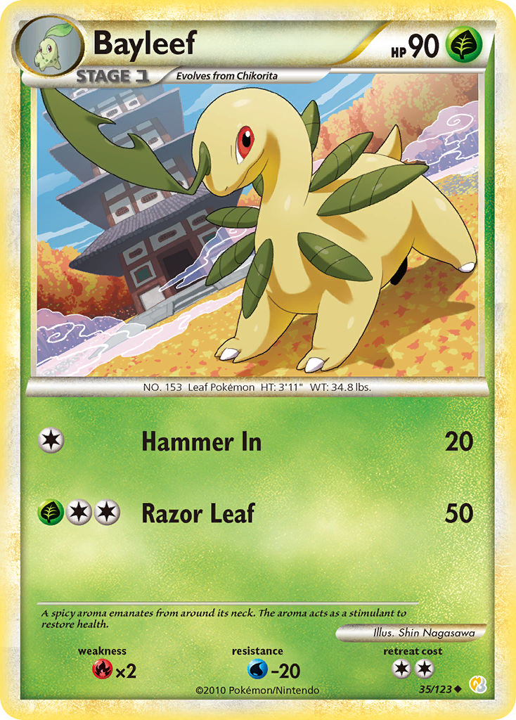 Bayleef (35/123) [HeartGold & SoulSilver: Base Set] | Anubis Games and Hobby