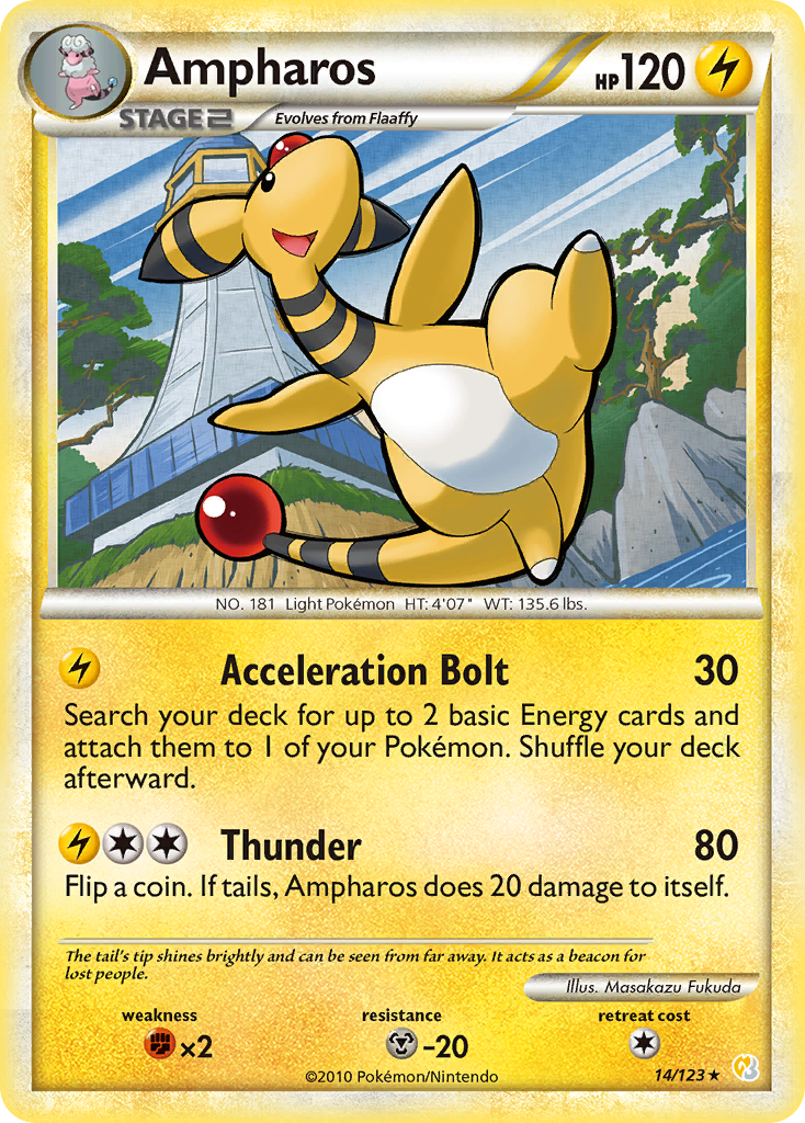 Ampharos (14/123) [HeartGold & SoulSilver: Base Set] | Anubis Games and Hobby