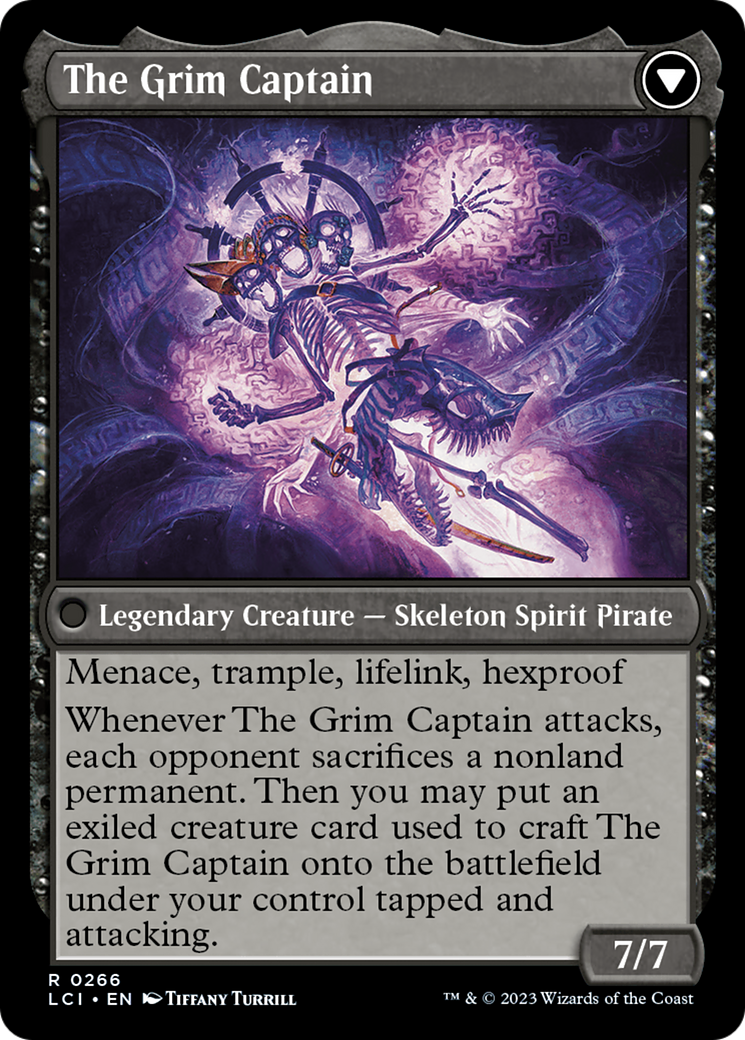 Throne of the Grim Captain // The Grim Captain [The Lost Caverns of Ixalan Prerelease Cards] | Anubis Games and Hobby