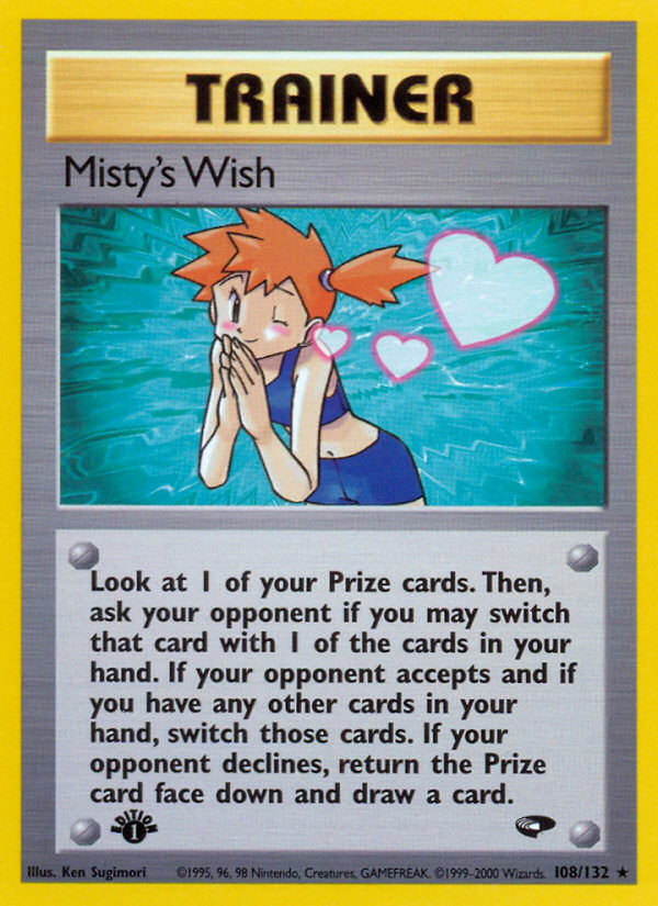 Misty's Wish (108/132) [Gym Challenge 1st Edition] | Anubis Games and Hobby