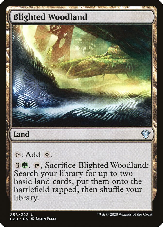 Blighted Woodland [Commander 2020] | Anubis Games and Hobby