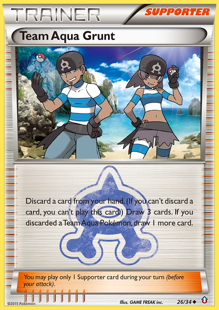 Team Aqua Grunt (26/34) [XY: Double Crisis] | Anubis Games and Hobby