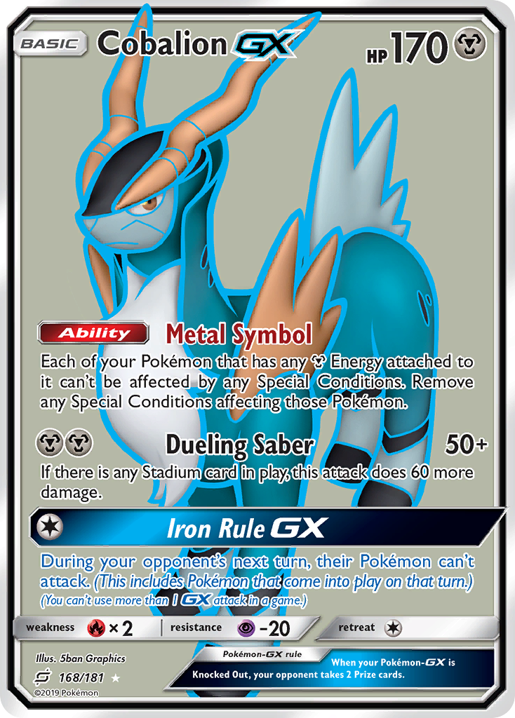 Cobalion GX (168/181) [Sun & Moon: Team Up] | Anubis Games and Hobby