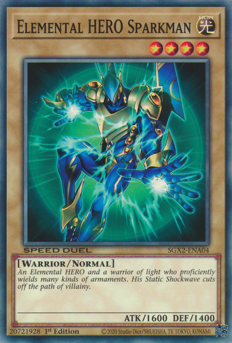 Elemental HERO Sparkman [SGX2-ENA04] Common | Anubis Games and Hobby