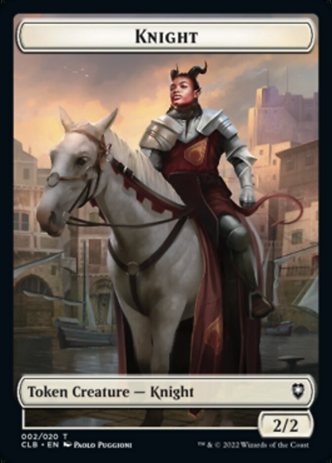 Treasure // Knight Double-Sided Token [Commander Legends: Battle for Baldur's Gate Tokens] | Anubis Games and Hobby