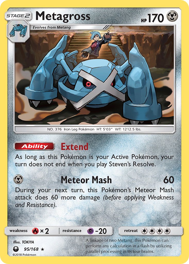 Metagross (95/168) (Prerelease Kit Exclusive) (Theme Deck Exclusive) [Sun & Moon: Celestial Storm] | Anubis Games and Hobby