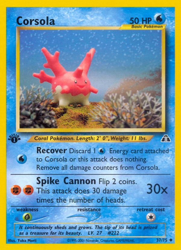Corsola (37/75) [Neo Discovery 1st Edition] | Anubis Games and Hobby
