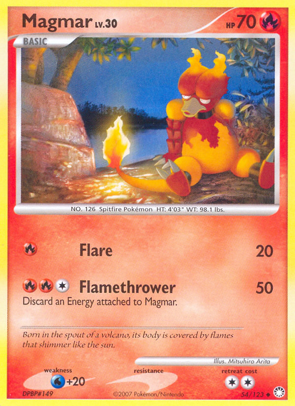 Magmar (54/123) [Diamond & Pearl: Mysterious Treasures] | Anubis Games and Hobby