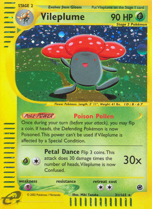 Vileplume (31/165) [Expedition: Base Set] | Anubis Games and Hobby