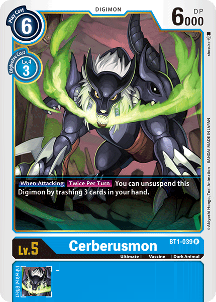 Cerberusmon [BT1-039] [Release Special Booster Ver.1.0] | Anubis Games and Hobby