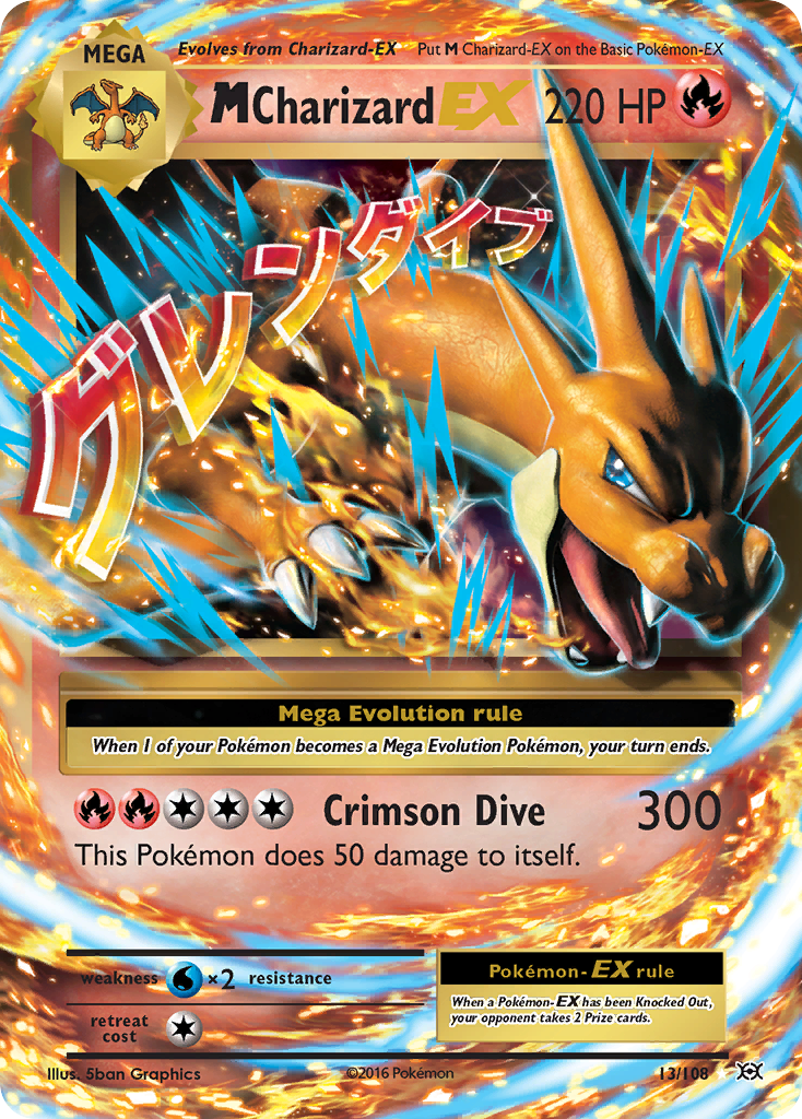 M Charizard EX (13/108) [XY: Evolutions] | Anubis Games and Hobby