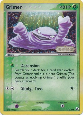 Grimer (54/92) (Stamped) [EX: Legend Maker] | Anubis Games and Hobby