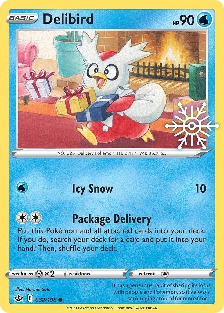 Delibird (032/198) (Holiday Calendar) [Sword & Shield: Chilling Reign] | Anubis Games and Hobby