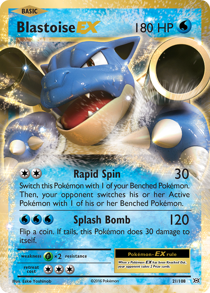 Blastoise EX (21/108) [XY: Evolutions] | Anubis Games and Hobby