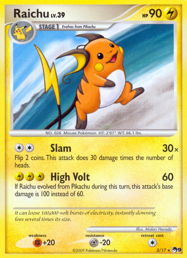 Raichu (3/17) [POP Series 9] | Anubis Games and Hobby