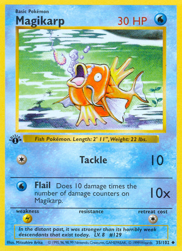 Magikarp (35/102) (Shadowless) [Base Set 1st Edition] | Anubis Games and Hobby