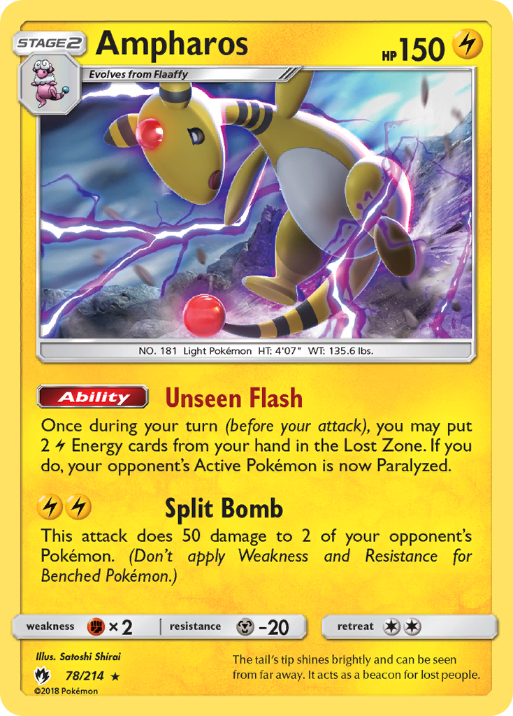 Ampharos (78/214) [Sun & Moon: Lost Thunder] | Anubis Games and Hobby