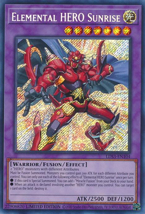 Elemental HERO Sunrise [LDS3-EN104] Secret Rare | Anubis Games and Hobby