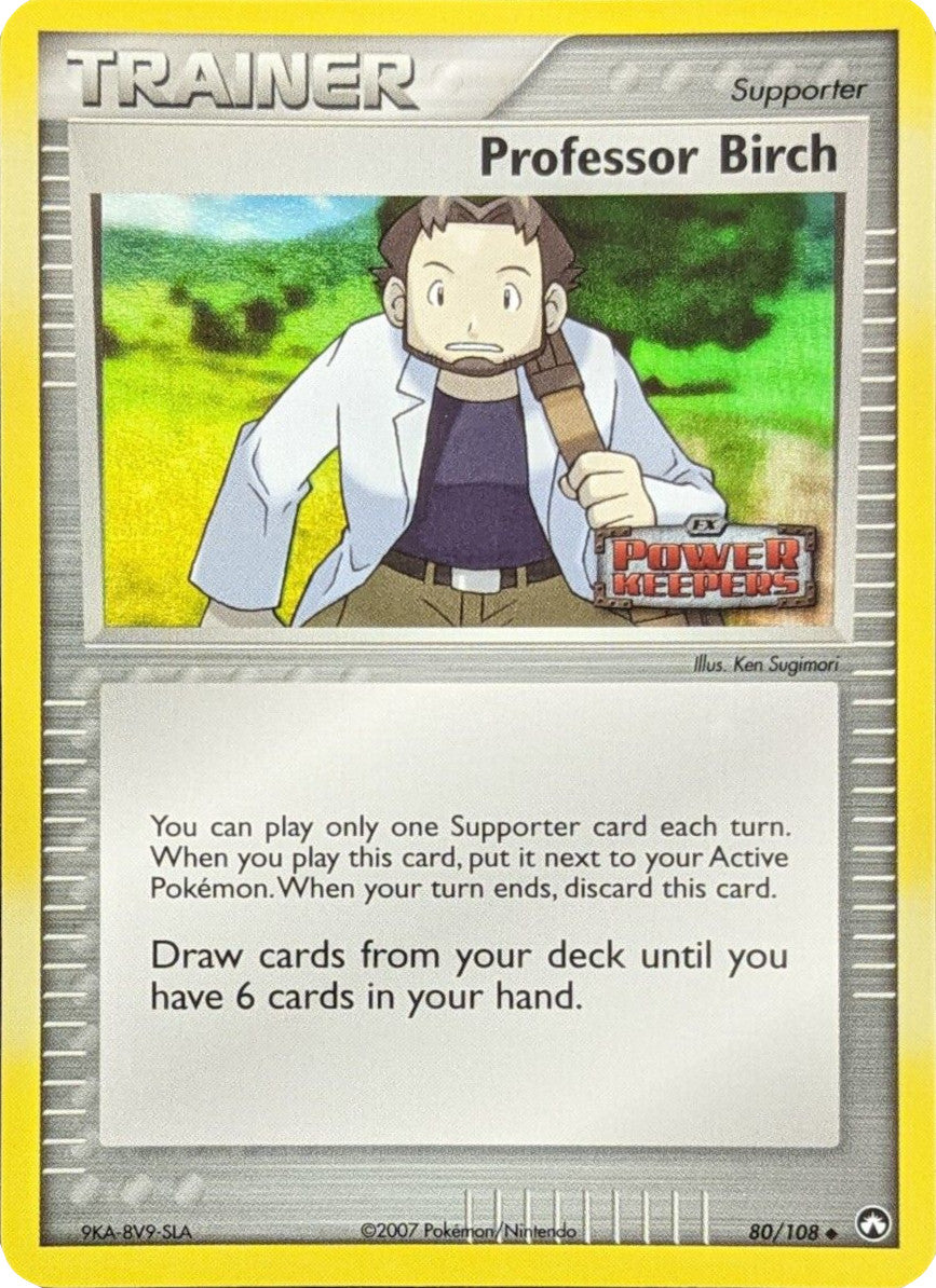 Professor Birch (80/108) (Stamped) [EX: Power Keepers] | Anubis Games and Hobby