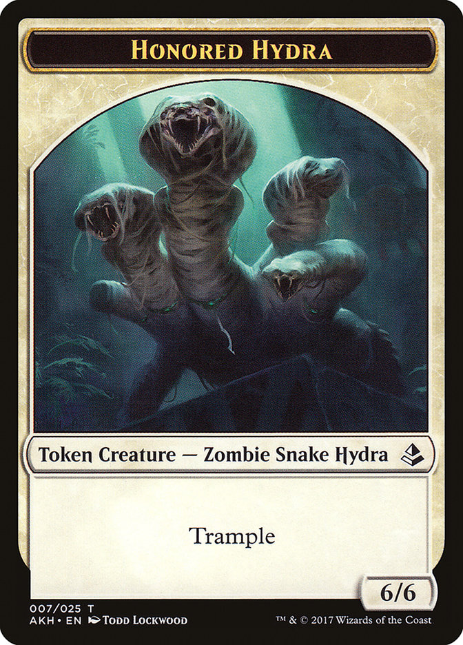 Honored Hydra // Warrior Double-Sided Token [Amonkhet Tokens] | Anubis Games and Hobby